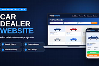 build a car dealer website with vehicle inventory in wordpress