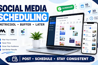 schedule and manage your social media posts with metricool buffer later