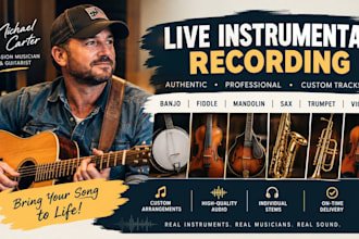 record authentic live instruments for your song