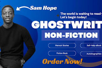 ghostwrite memoir, autobiography, life story, nonfiction ebook kindle kdp