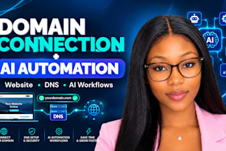 connect domain to website and set up ai automation workflows