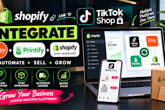 link shopify to tiktok shop integrate etsy printify shopify sync inventory