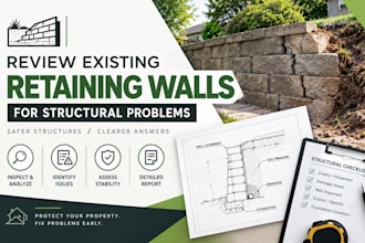 review existing retaining walls for structural problems