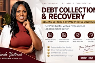 issue a debt collection or unpaid invoice demand letter as a licensed attorney