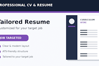 write a professional ats friendly CV or resume