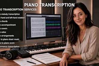 transcribe piano audio into professional piano sheet music