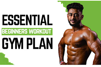 create a safe and essential gym workout plan for beginners