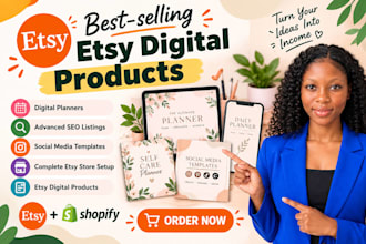 design etsy digital product etsy store setup etsy seo listing etsy shop