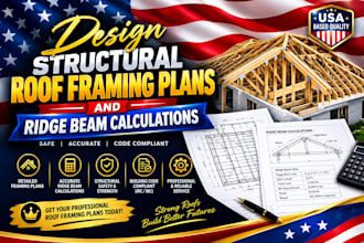 design structural roof framing permit plans and ridge beam calculations