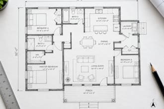 redraw, create 2d, 3d floor plan, architectural, mep draw for real estate agent,