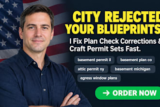 fix adu permit drawings after city plan check corrections in ca tx fl az ga