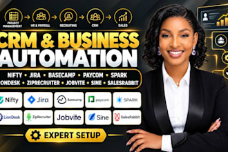 nifty jira basecamp paycom spark liondesk ziprecruiter jobvite sine salesrabbit