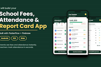 build a school fees, attendance and results app in flutterflow firebase