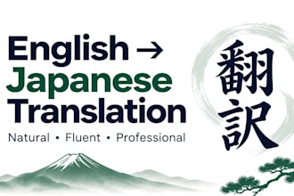 translate english to japanese for websites, marketing, and business
