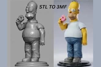 convert stl to 3mf for bambu studio and orcaslicer ready for 3d printing