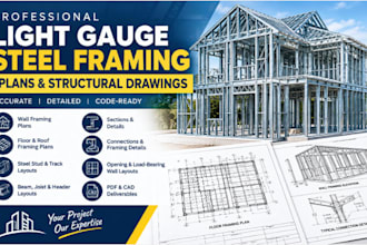 design light gauge steel framing plans and structural drawings
