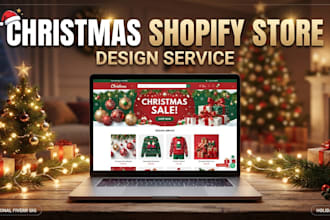 design christmas shopify store and holiday dropshipping website