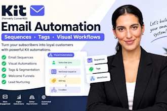 setup convertkit email automation kit sequences kit tags kit visual workflows