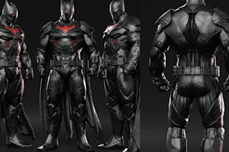 create custom 3d armor, superhero suits, helmets, and cosplay armor models