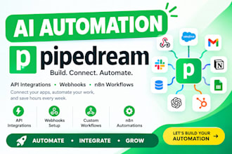 build zoho CRM automation, pipedream API integrations and webhooks