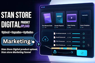 setup stan store, stan store marketing automation, digital product upload