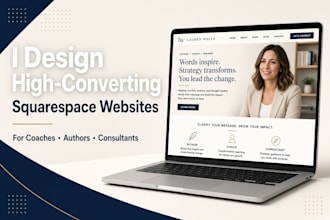 squarespace author website, writer website, modern author website, coaching site