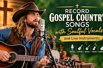 record gospel country songs with soulful vocals and live instruments