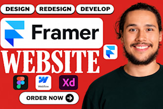design stunning framer website landing page  framer animation fix and cms