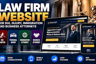 design law firm website for dui injury immigration business attorney website