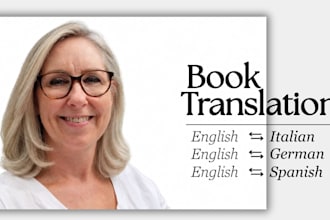 translate and localize manuscript to german, spanish or italian book translator