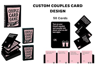 design party card game, drinking card game, couples card, adult card game design