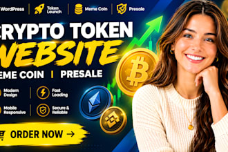 create crypto token website, meme coin website and presale website