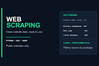 build a custom python web scraper for structured data