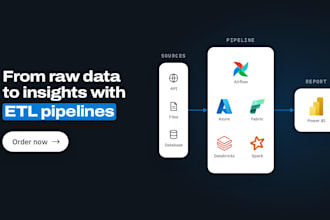 build etl data pipelines with azure data factory, fabric or databricks