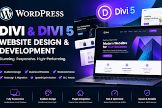 build divi wordpress website, divi website design using divi or divi 5