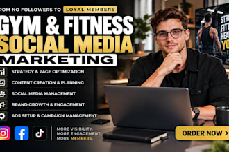 manage gym fitness personal trainer and fitness coach social media marketing
