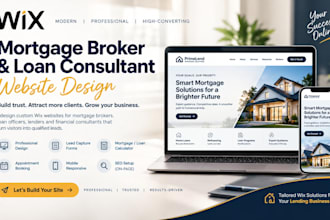 wix website for mortgage brokers website design loan consultants website design