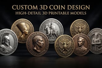sculpt printable 3d coin model bas relief medallion pendant cnc for 3d printing
