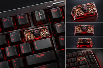 design mechanical keyboard case, keycap, keyboard cad model for 3d printing