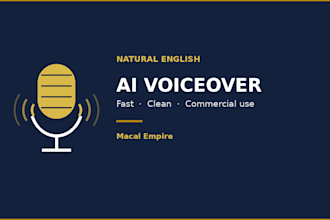create a natural english ai voiceover for your video or course