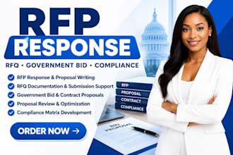 write rfp proposal, rfq response, rfp compliance and government bid proposal