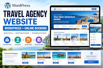 create a wordpress travel agency website with online booking