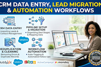 do crm data entry lead migration crm workflow automation setup for you