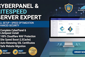 setup cyberpanel, litespeed, fix ssl, and secure your linux server