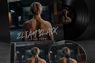 design professional album cover art with 3d mockup
