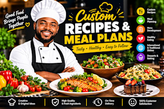 create custom recipes, meal plans and professional food