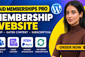 setup paid memberships pro membership website and gated content and subscription
