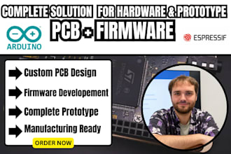 make hardware prototyping, schematic,pcb design,nrf, ble,esp32, stm32,arduino