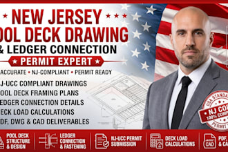 draft new jersey pool deck and ledger connection ucc permit drawings