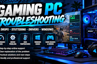 provide online gaming PC troubleshooting